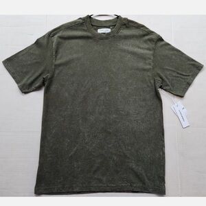 Saint x Louis Collab Relaxed Boxy Crewneck Tee - Olive Green